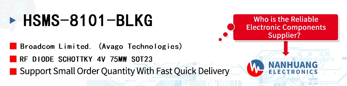 HSMS-8101-BLKG AVAGO RF DIODE SCHOTTKY 4V 75MW SOT23