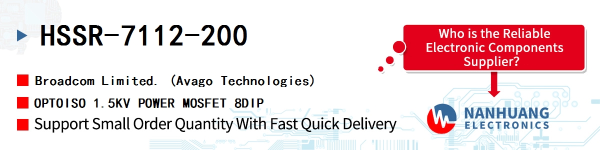 HSSR-7112-200 AVAGO OPTOISO 1.5KV POWER MOSFET 8DIP