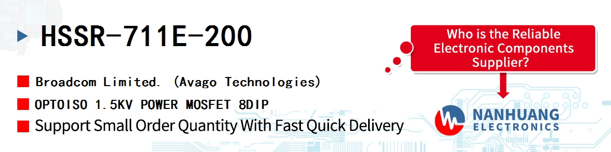 HSSR-711E-200 AVAGO OPTOISO 1.5KV POWER MOSFET 8DIP