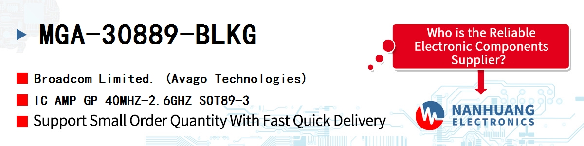 MGA-30889-BLKG AVAGO IC AMP GP 40MHZ-2.6GHZ SOT89-3