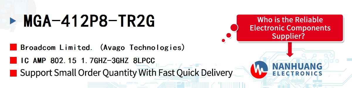 MGA-412P8-TR2G AVAGO IC AMP 802.15 1.7GHZ-3GHZ 8LPCC