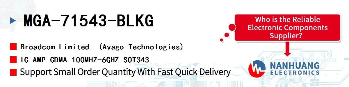 MGA-71543-BLKG AVAGO IC AMP CDMA 100MHZ-6GHZ SOT343