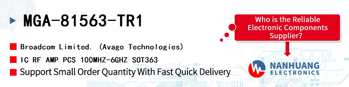 MGA-81563-TR1 AVAGO IC RF AMP PCS 100MHZ-6GHZ SOT363