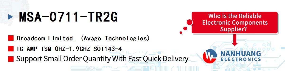 MSA-0711-TR2G AVAGO IC AMP ISM 0HZ-1.9GHZ SOT143-4