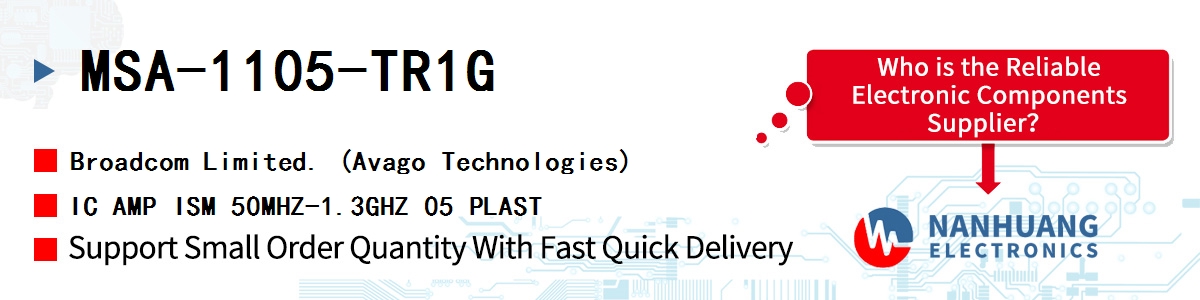 MSA-1105-TR1G AVAGO IC AMP ISM 50MHZ-1.3GHZ 05 PLAST