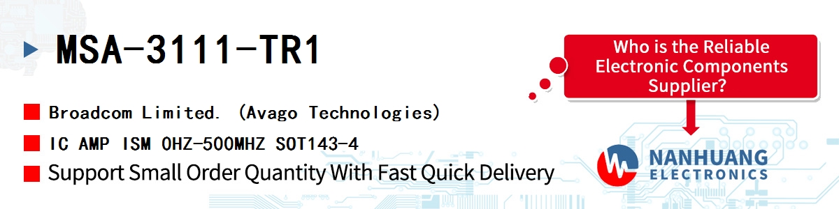 MSA-3111-TR1 AVAGO IC AMP ISM 0HZ-500MHZ SOT143-4