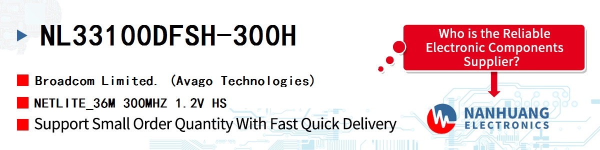 NL33100DFSH-300H AVAGO NETLITE_36M 300MHZ 1.2V HS