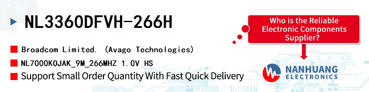 NL3360DFVH-266H AVAGO NL7000KOJAK_9M_266MHZ 1.0V HS