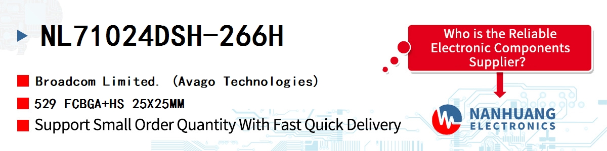 NL71024DSH-266H AVAGO 529 FCBGA+HS 25X25MM