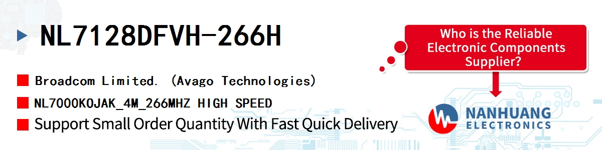 NL7128DFVH-266H AVAGO NL7000KOJAK_4M_266MHZ HIGH SPEED