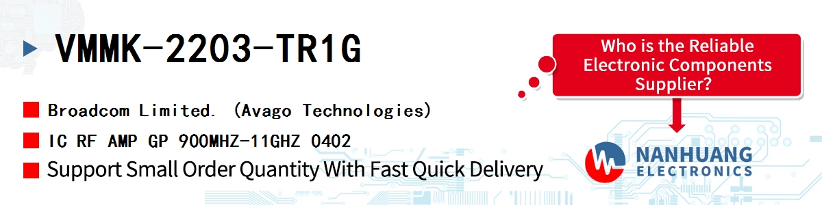 VMMK-2203-TR1G AVAGO IC RF AMP GP 900MHZ-11GHZ 0402